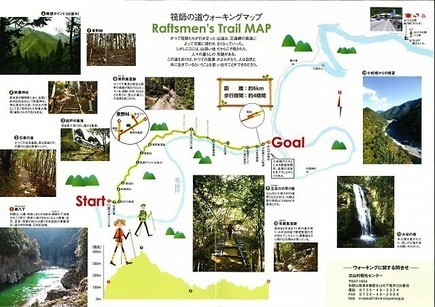 筏師の道ウォーキングマップ